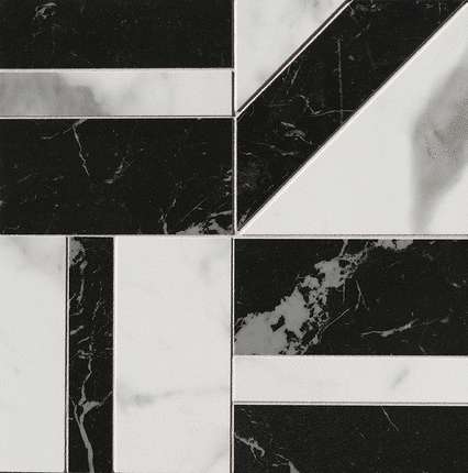 Фап Керамиче Roma Gold Carrara Superiore / Nero Elegante Deco Mosaico 30x30