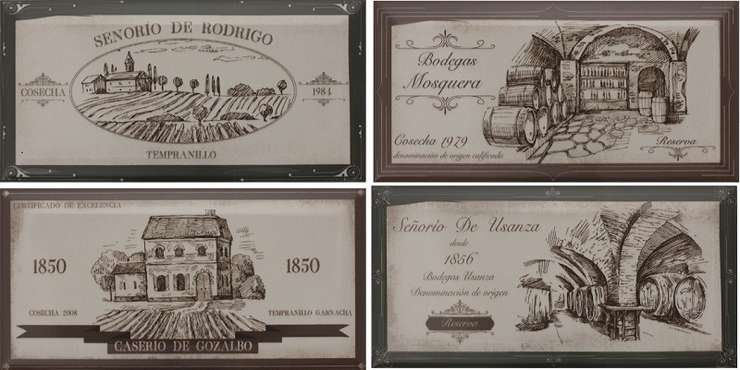 Фабреза Керамикс Biselado Eclectic Hueso Wine Labels Decor Mix