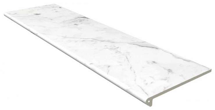 Грес Де Арагон Marble Carrara Blanco Peldano Redondeado 120