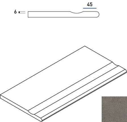 Италон Discover X2 Fume Bordo 30x60 Svasato Round Бортик Закругленный С Выемкой