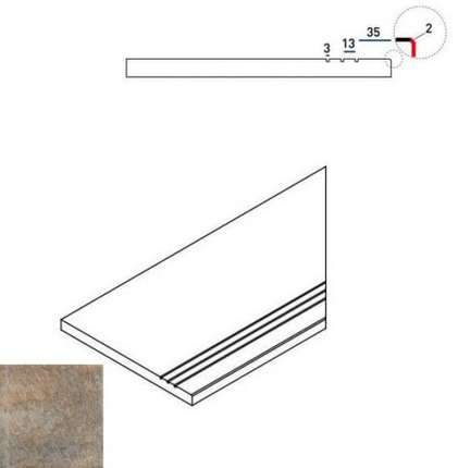 Италон District X2 Эмеральд Бортик 30x60 Грип Правый