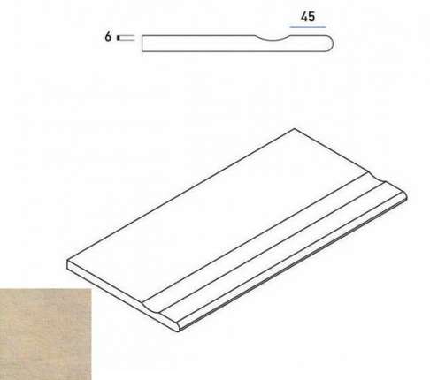 Италон District X2 Сэнд Бортик 30x60 с Выемкой Закругленный Натуральный