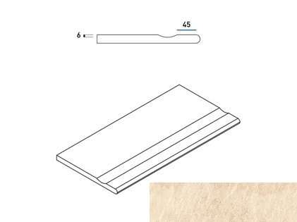 Италон Materia X2 Магнезио Бортик 30x60 с Выемкой Закругленный Натуральный