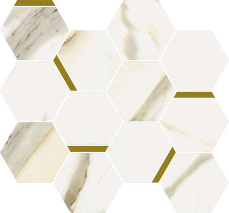 Италон Stellaris Calacatta Gold Mosaico Chic