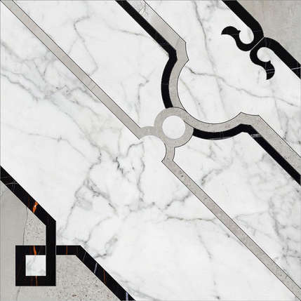 Керранова Marble Trend Гидрорезка Carrara 60x60 Матовый d01