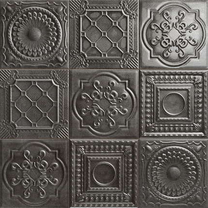 Майнзу Metal Tiles Relief Silver