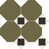 Метлах.Стор Арундель Октагон зеленый / Квадрат черный / Треугольник белый на сетке 320x320