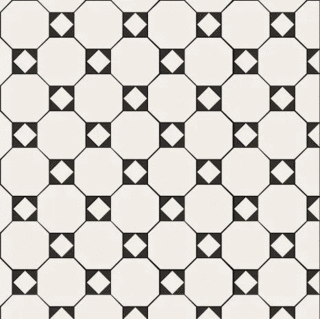 Октагон белый / Квадрат белый / Треугольник черный на сетке 320x320 (320x320)