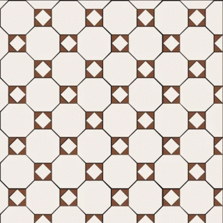 Октагон белый / Квадрат белый / Треугольник красный на сетке 320x320 (320x320)