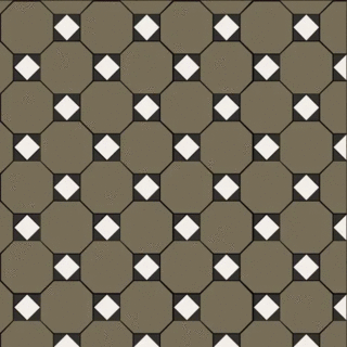 Октагон зеленый / Квадрат белый / Треугольник черный на сетке 320x320 (320x320)