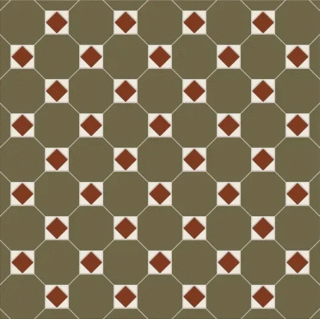 Октагон зеленый / Квадрат красный / Треугольник белый на сетке 320x320 (320x320)