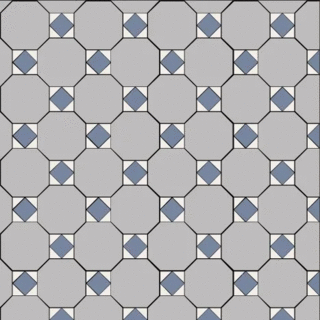 Октагон серый / Квадрат голубой / Треугольник белый на сетке 320x320 (320x320)