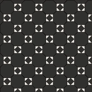Октагон черный / Квадрат черный / Треугольник белый на сетке 320x320 (320x320)