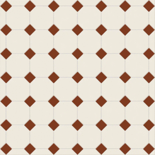 Сетка Октагон Белый / Квадрат Красный 305x305 (305x305)