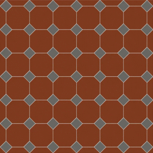 Сетка Октагон Красный / Квадрат Темно-Серый 305x305 (305x305)