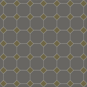 Сетка Октагон Темно-Серый / Квадрат Зеленый 305x305 (305x305)