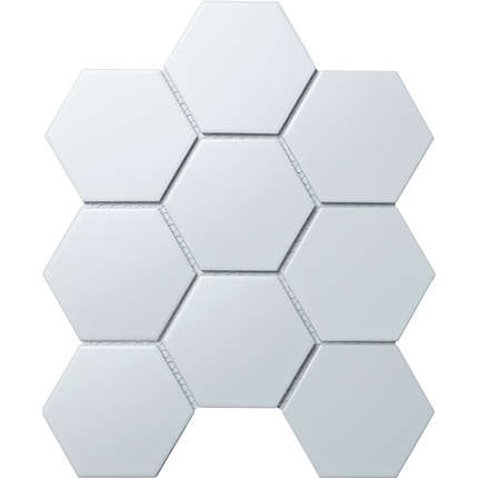 Стармозаик Homework Керамическая Мозаика Hexagon big White Matt