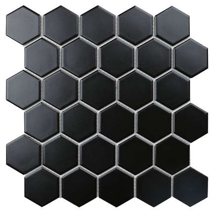 Стармозаик Homework Керамическая Мозаика Hexagon small Black Matt