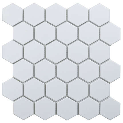 Стармозаик Homework Керамическая Мозаика Hexagon small White Matt