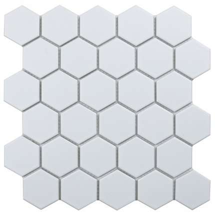 Стармозаик Homework Керамическая Мозаика Hexagon small White Glossy