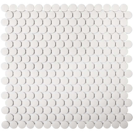 Стармозаик Homework Керамическая Мозаика Penny Round White Antislip