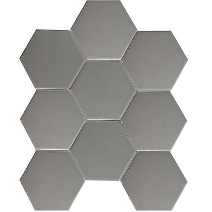 Стармозаик Homework Керамическая Мозаика Hexagon big Grey Matt