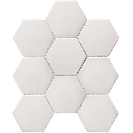 Стармозаик Homework Керамическая Мозаика Hexagon big White Antislip