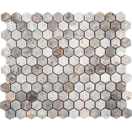 Стармозаик Wild Stone мраморная мозаика Hexagon VLgP 23x23