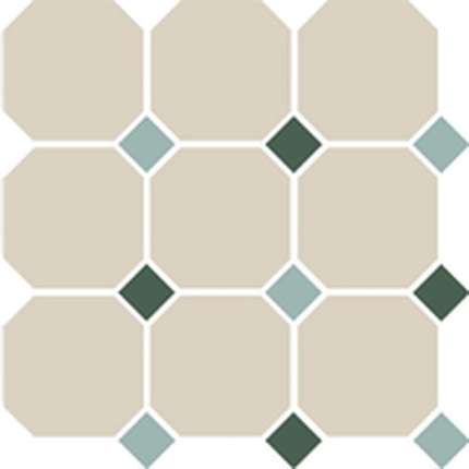 Топ Цер Octagon 4416 Oct13+18-A White Octagon 16/Turquoise 13 + Green 18 Dots