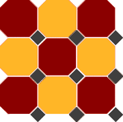 Топ Цер Octagon 4420/21 OCT14-A Brick Red 20 Ochre Yellow 20 OCTAGON/Black 14 Dots 30x30