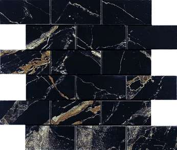 Mosaic Nero Brick Bone (346x297)