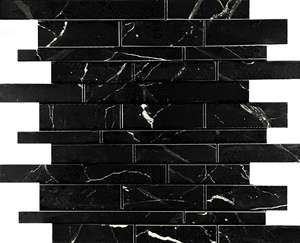 Mosaic Nero Brick Bone Mix (360x300)