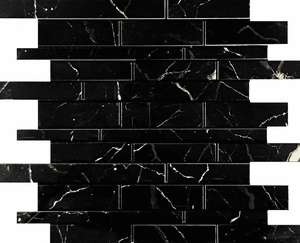 Mosaic Nero Brick Bone Mix (360x300)