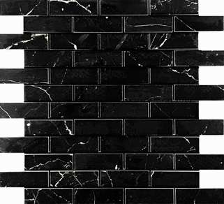 Mosaic Nero Brick Bone (321x299)