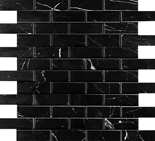 Mosaic Nero Brick Bone (321x299)