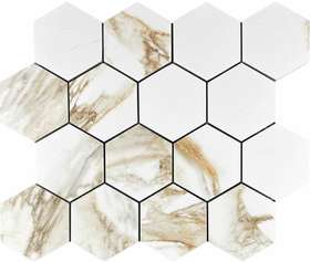 Calacatta Gold Mosaic Paonazzo Hexagone (330x280)