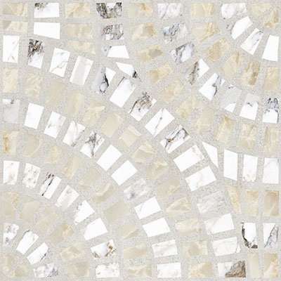 Marble-Beton Круговой Светлый Лаппато R9 Ректификат 60х60 (600x600)