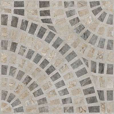 Marble-Beton Круговой Темный Лаппато R9 Ректификат 60х60 (600x600)