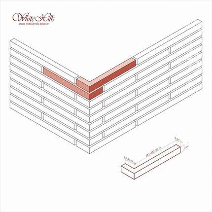 Вайт Хиллс Бран Брик Угловой элемент к плоскости 698-60