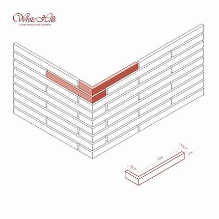 Вайт Хиллс Дюрен Брик Угол к плоскости 687-80
