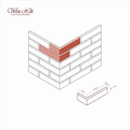 Вайт Хиллс Эрдинг брик Угловой элемент к плоскости 675-70