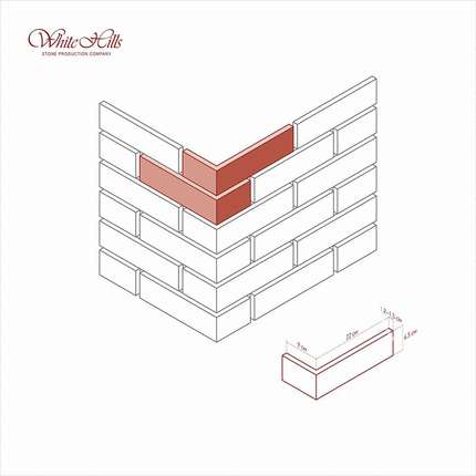 Вайт Хиллс Лондон брик Угловой элемент к плоскости 303-90 Design