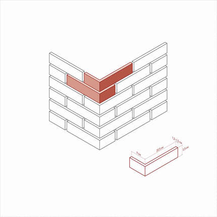 Вайт Хиллс Терамо Брик Угловой элемент к плоскости 353-80 350-00